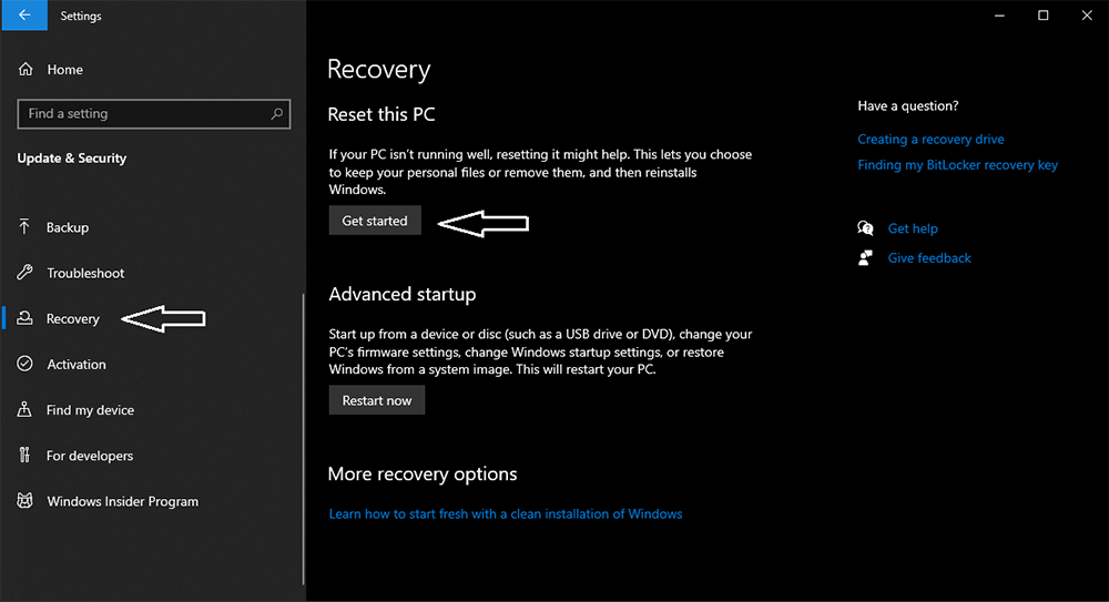 reset Windows 10 về trạng thái ban đầu